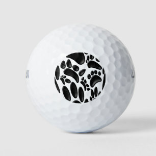 Imitate Glossy 3D Abstrakt Dog Pawprint Golfball