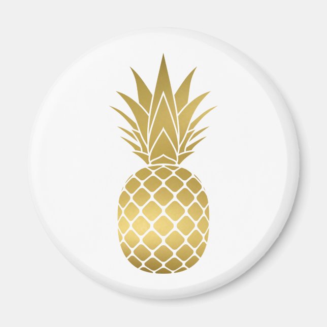 Imitate Gold Ananas Magnet (Vorne)