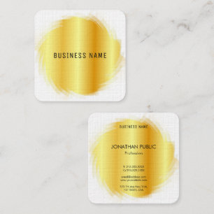 Imitate Gold Beruflich Moderne Elegante Vorlage Quadratische Visitenkarte