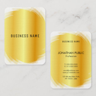 Imitate Gold Beruflich Moderne Elegante Vorlage Visitenkarte