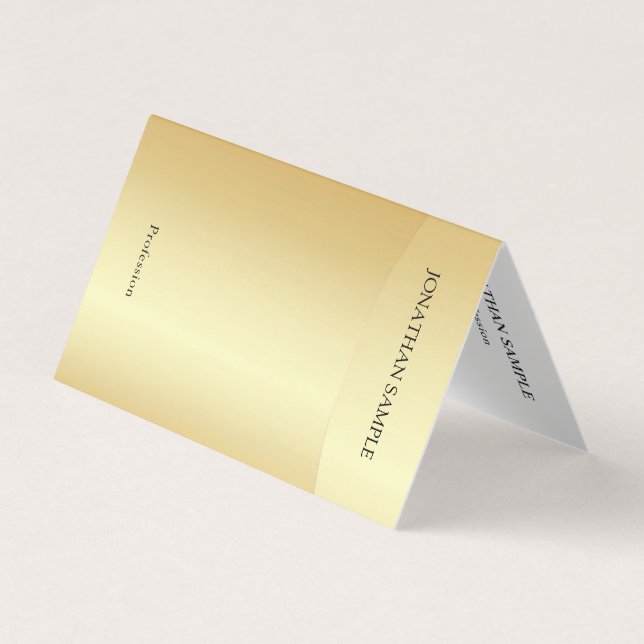 Imitate Gold Beruflich Moderne Elegante Vorlage Visitenkarten (Vorderseite)