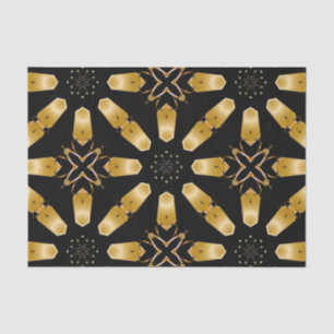 Imitate Gold & Black Luxury Mosaic Geometric Muste Seidenpapier
