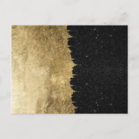Imitate Gold & Black Starry Night Pinselstriche
