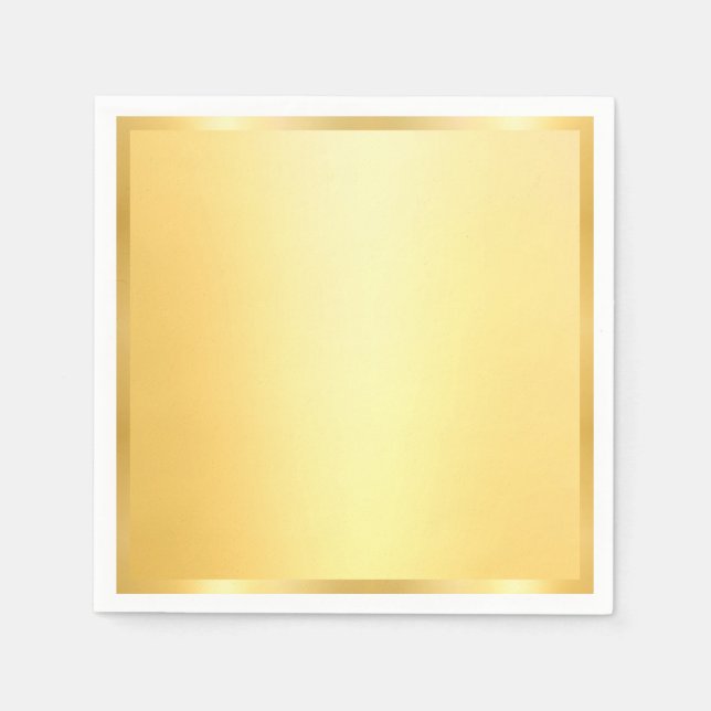 Imitate Gold Blank Template Moderne Glamour Serviette (Vorderseite)