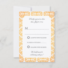Imitate Gold Blüh Damask UAWG Einladung