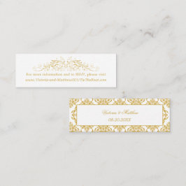 Imitate Gold Blühend Hochzeitdetails Beilage Mini Visitenkarte