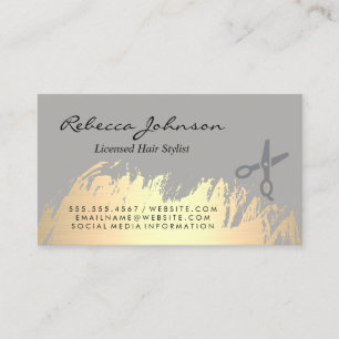 Imitate Gold Brushed Salon Cuts Visitenkarte