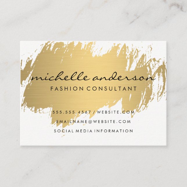 Imitate Gold Brushed Visitenkarte (Vorderseite)