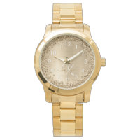 Imitate Gold Brushmetall Glitzer Print Monogram Na