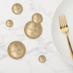 Imitate Gold Brushmetall Glitzer Print Monogram Na Konfetti