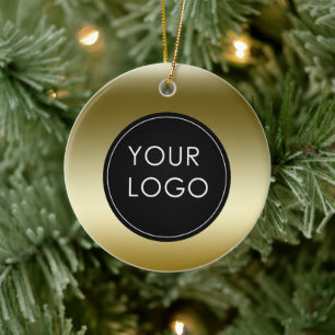 Imitate Gold Business Company Logo Keramik Ornament