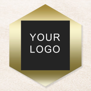 Imitate Gold Business Corporate Logo Design Untersetzer