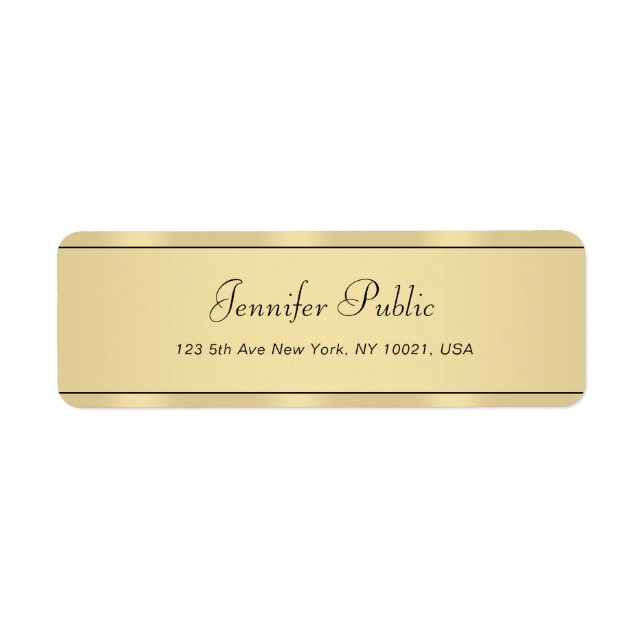 Imitate Gold Calligraphy Elegant Moderne Handschri (Vorne)