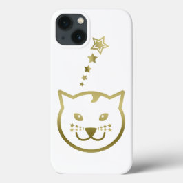 Imitate Gold Cat Face - Benutzerdefinierte Hinterg Case-Mate iPhone Hülle