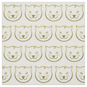 Imitate Gold Cat Face - Benutzerdefinierte Hinterg Stoff