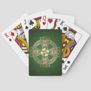 Imitate Gold Celtic Cross Playing Cards Spielkarten