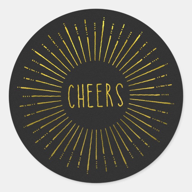 Imitate Gold Cheers Stickers (Vorderseite)