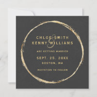 Imitate Gold Circle & Rustic Kraft Paper Square
