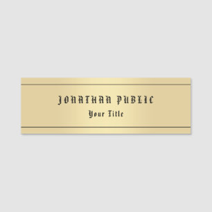Imitate Gold Classic Nostalgie Look Old Style Text Namensschild