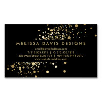 Imitate Gold Confetti auf Black Modern