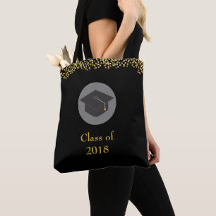 Imitate Gold Confetti & Graduation Cap Class 20xx