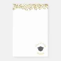 Imitate Gold Confetti & Graduation Cap Class 20xx