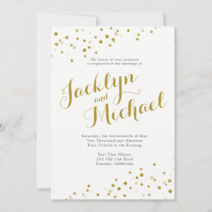 Imitate Gold Confetti Hochzeit Einladung