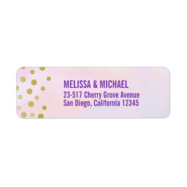 Imitate Gold Confetti Lila Wasserfarbe