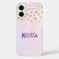 Imitate Gold Confetti Lila Wasserfarbe