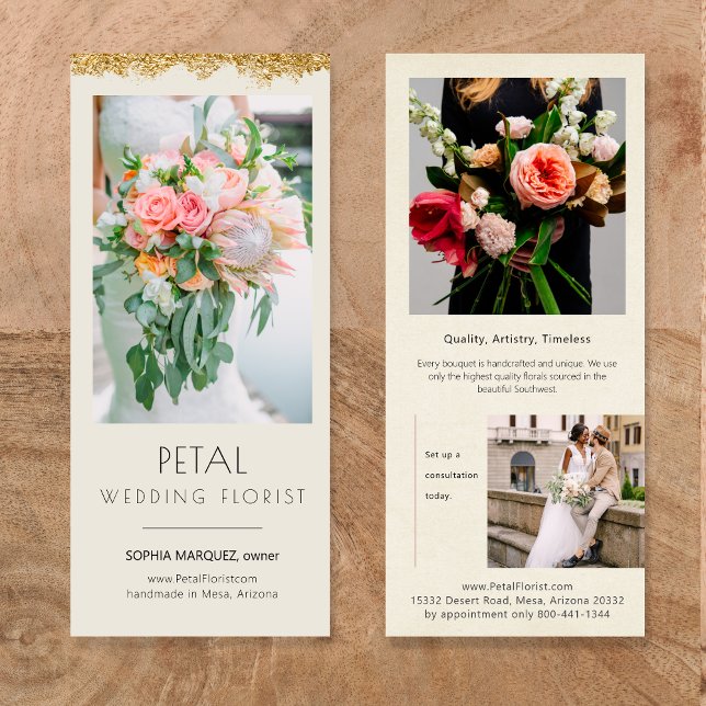 Imitate Gold Dip Creative Marketing Rack Card Werbekarte (Von Creator hochgeladen)