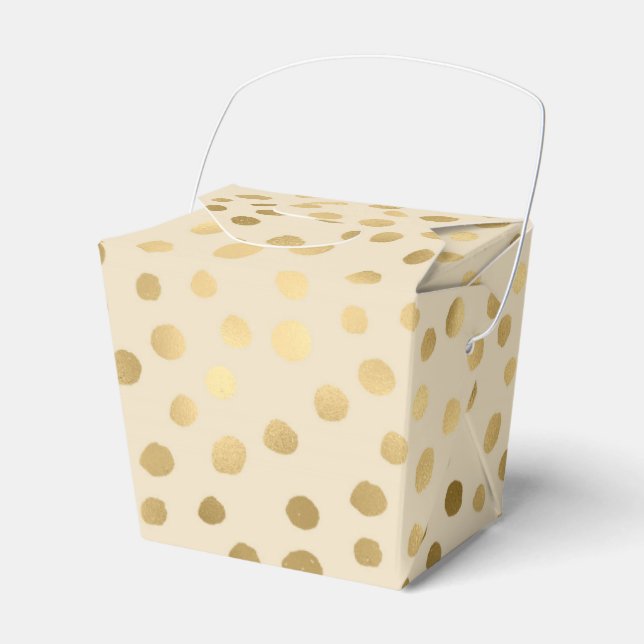 Imitate Gold Doodle Dots Geschenkschachtel (Vorderseite)