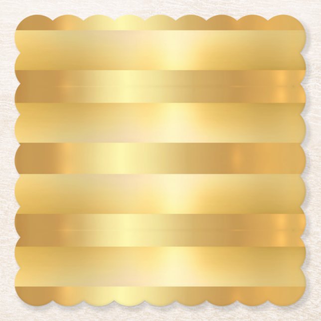 Imitate Gold Elegante Moderne, moderne Blank-Vorla Untersetzer (Vorderseite)