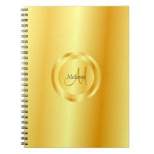 Imitate Gold Elegante Moderne Template Trendy Mono Notizblock