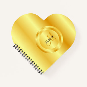 Imitate Gold Elegante Template Monogram Personalis Notizbuch