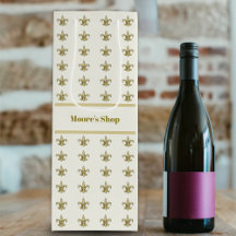 Imitate Gold FleurDeLis auf Elfenbein