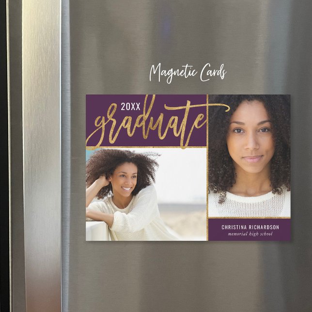 Imitate Gold Foil 2 Foto Abschluss Ankündigung (Von Creator hochgeladen)