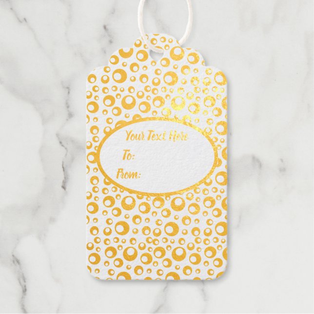 Imitate Gold Foil Abstraktes Muster Verschiedene K Geschenkanhänger (Vorderseite)