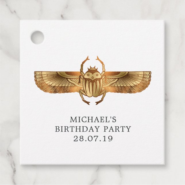 Imitate Gold Foil ägyptisches Party Geschenkanhänger (Vorderseite)