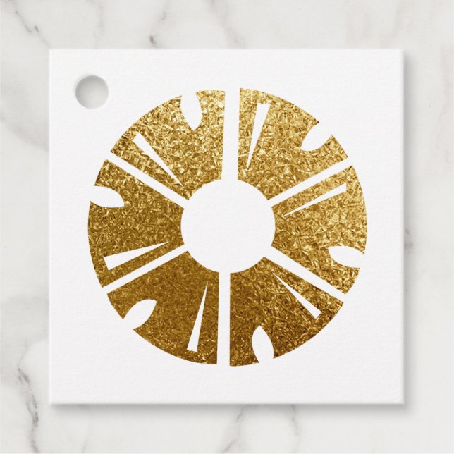 Imitate Gold Foil Ananas Event Planner Geschenkanhänger (Vorderseite)