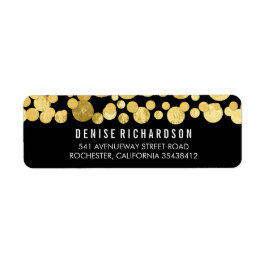 Imitate Gold Foil Confetti Black