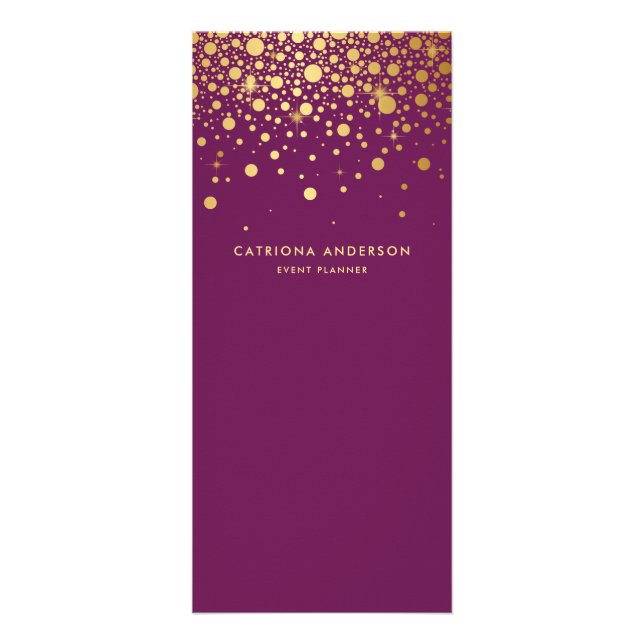 Imitate Gold Foil Confetti Business Rack Card | we Werbekarte (Vorne)