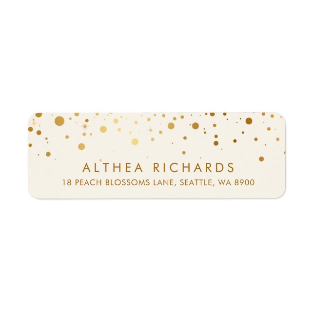 Imitate Gold Foil Confetti Dots | Elfenbeinküste V (Vorne)