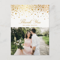Imitate Gold Foil Confetti Dots Foto Vielen Dank I