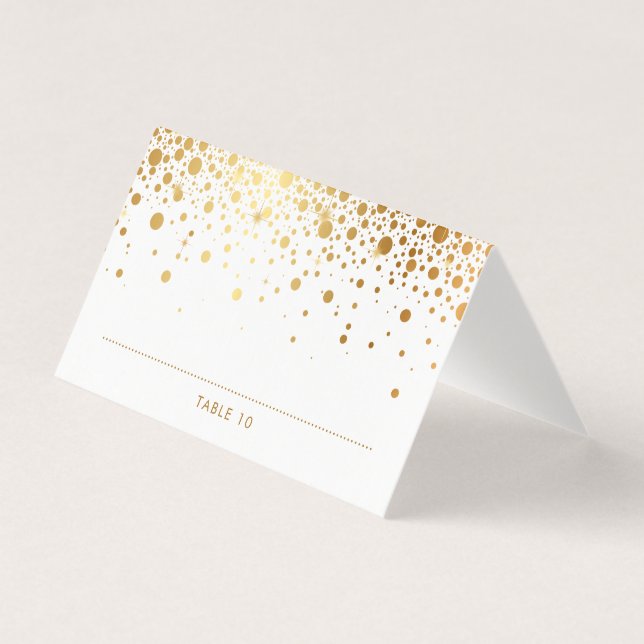 Imitate Gold Foil Confetti Dots Hochzeiten Platzka (Vorderseite)