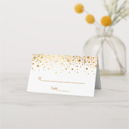 Imitate Gold Foil Confetti Dots Hochzeitstisch Platzkarte