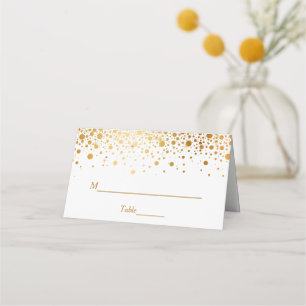 Imitate Gold Foil Confetti Dots Hochzeitstisch Platzkarte