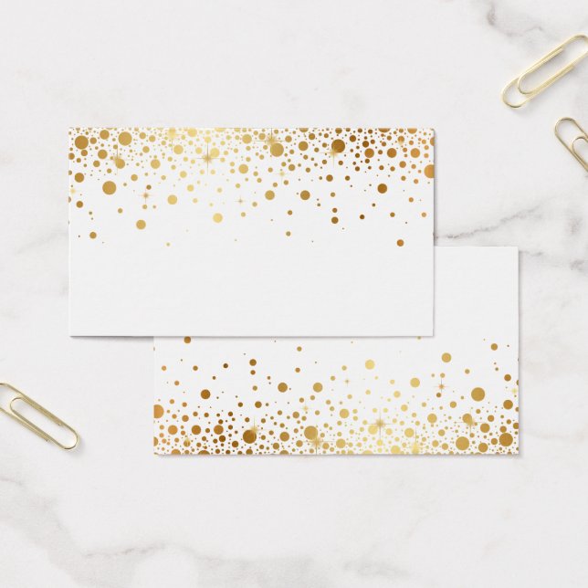 Imitate Gold Foil Confetti Dots Leere horizontale (Büro)