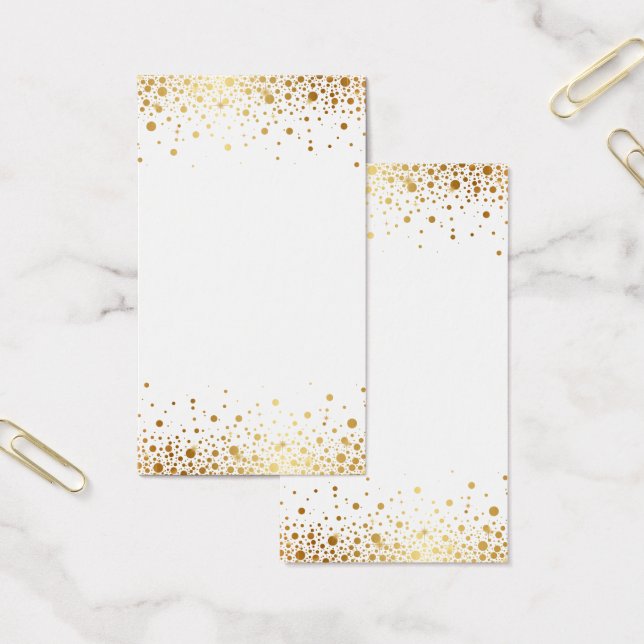 Imitate Gold Foil Confetti Dots Leere Vertikale (Büro)