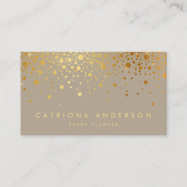 Imitate Gold Foil Confetti Dots Moderne Visitenkar Visitenkarte