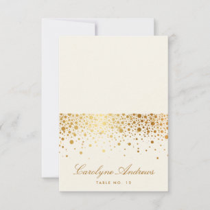 Imitate Gold Foil Confetti Dots Platzkarte   Elfen